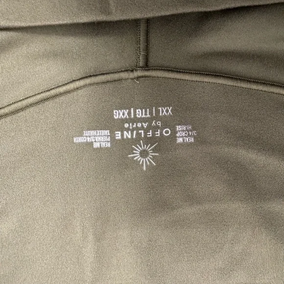 Aerie Crossover Olive 3/4 Crop Hi Rise - Picture 5 of 5